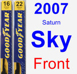 Front Wiper Blade Pack for 2007 Saturn Sky - Premium