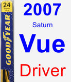 Driver Wiper Blade for 2007 Saturn Vue - Premium