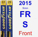 Front Wiper Blade Pack for 2015 Scion FR-S - Premium