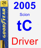 Driver Wiper Blade for 2005 Scion tC - Premium