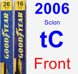 Front Wiper Blade Pack for 2006 Scion tC - Premium