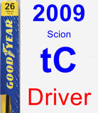 Driver Wiper Blade for 2009 Scion tC - Premium