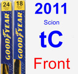 Front Wiper Blade Pack for 2011 Scion tC - Premium