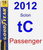 Passenger Wiper Blade for 2012 Scion tC - Premium