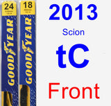 Front Wiper Blade Pack for 2013 Scion tC - Premium