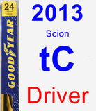 Driver Wiper Blade for 2013 Scion tC - Premium