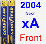 Front Wiper Blade Pack for 2004 Scion xA - Premium