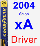 Driver Wiper Blade for 2004 Scion xA - Premium
