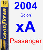 Passenger Wiper Blade for 2004 Scion xA - Premium