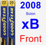 Front Wiper Blade Pack for 2008 Scion xB - Premium