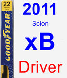 Driver Wiper Blade for 2011 Scion xB - Premium