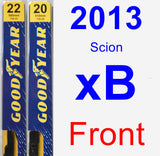 Front Wiper Blade Pack for 2013 Scion xB - Premium