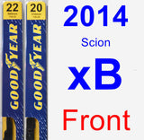 Front Wiper Blade Pack for 2014 Scion xB - Premium