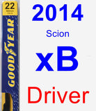 Driver Wiper Blade for 2014 Scion xB - Premium