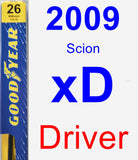 Driver Wiper Blade for 2009 Scion xD - Premium