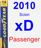 Passenger Wiper Blade for 2010 Scion xD - Premium