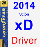 Driver Wiper Blade for 2014 Scion xD - Premium