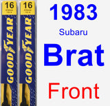 Front Wiper Blade Pack for 1983 Subaru Brat - Premium