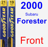 Front Wiper Blade Pack for 2000 Subaru Forester - Premium