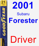 Driver Wiper Blade for 2001 Subaru Forester - Premium