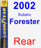 Rear Wiper Blade for 2002 Subaru Forester - Premium