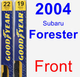 Front Wiper Blade Pack for 2004 Subaru Forester - Premium