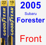 Front Wiper Blade Pack for 2005 Subaru Forester - Premium