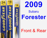 Front & Rear Wiper Blade Pack for 2009 Subaru Forester - Premium