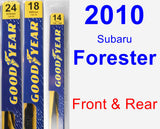 Front & Rear Wiper Blade Pack for 2010 Subaru Forester - Premium