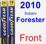 Front Wiper Blade Pack for 2010 Subaru Forester - Premium