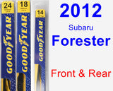 Front & Rear Wiper Blade Pack for 2012 Subaru Forester - Premium