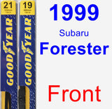 Front Wiper Blade Pack for 1999 Subaru Forester - Premium