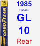 Rear Wiper Blade for 1985 Subaru GL-10 - Premium