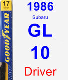 Driver Wiper Blade for 1986 Subaru GL-10 - Premium