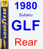 Rear Wiper Blade for 1980 Subaru GLF - Premium