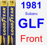 Front Wiper Blade Pack for 1981 Subaru GLF - Premium