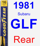 Rear Wiper Blade for 1981 Subaru GLF - Premium