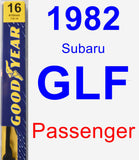 Passenger Wiper Blade for 1982 Subaru GLF - Premium