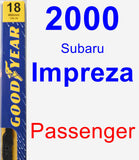 Passenger Wiper Blade for 2000 Subaru Impreza - Premium