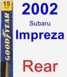 Rear Wiper Blade for 2002 Subaru Impreza - Premium