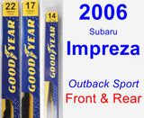 Front & Rear Wiper Blade Pack for 2006 Subaru Impreza - Premium