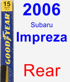 Rear Wiper Blade for 2006 Subaru Impreza - Premium