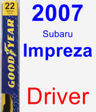 Driver Wiper Blade for 2007 Subaru Impreza - Premium