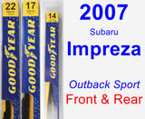 Front & Rear Wiper Blade Pack for 2007 Subaru Impreza - Premium