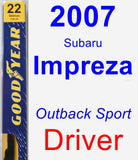 Driver Wiper Blade for 2007 Subaru Impreza - Premium