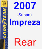 Rear Wiper Blade for 2007 Subaru Impreza - Premium