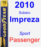 Passenger Wiper Blade for 2010 Subaru Impreza - Premium