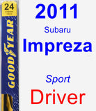 Driver Wiper Blade for 2011 Subaru Impreza - Premium