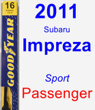 Passenger Wiper Blade for 2011 Subaru Impreza - Premium