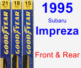 Front & Rear Wiper Blade Pack for 1995 Subaru Impreza - Premium